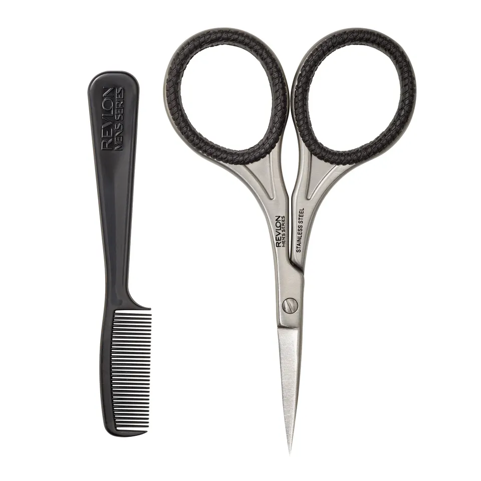 revlon-men-s-series-kit-facial-de-recorte-con-tijeras-y-peine image 1