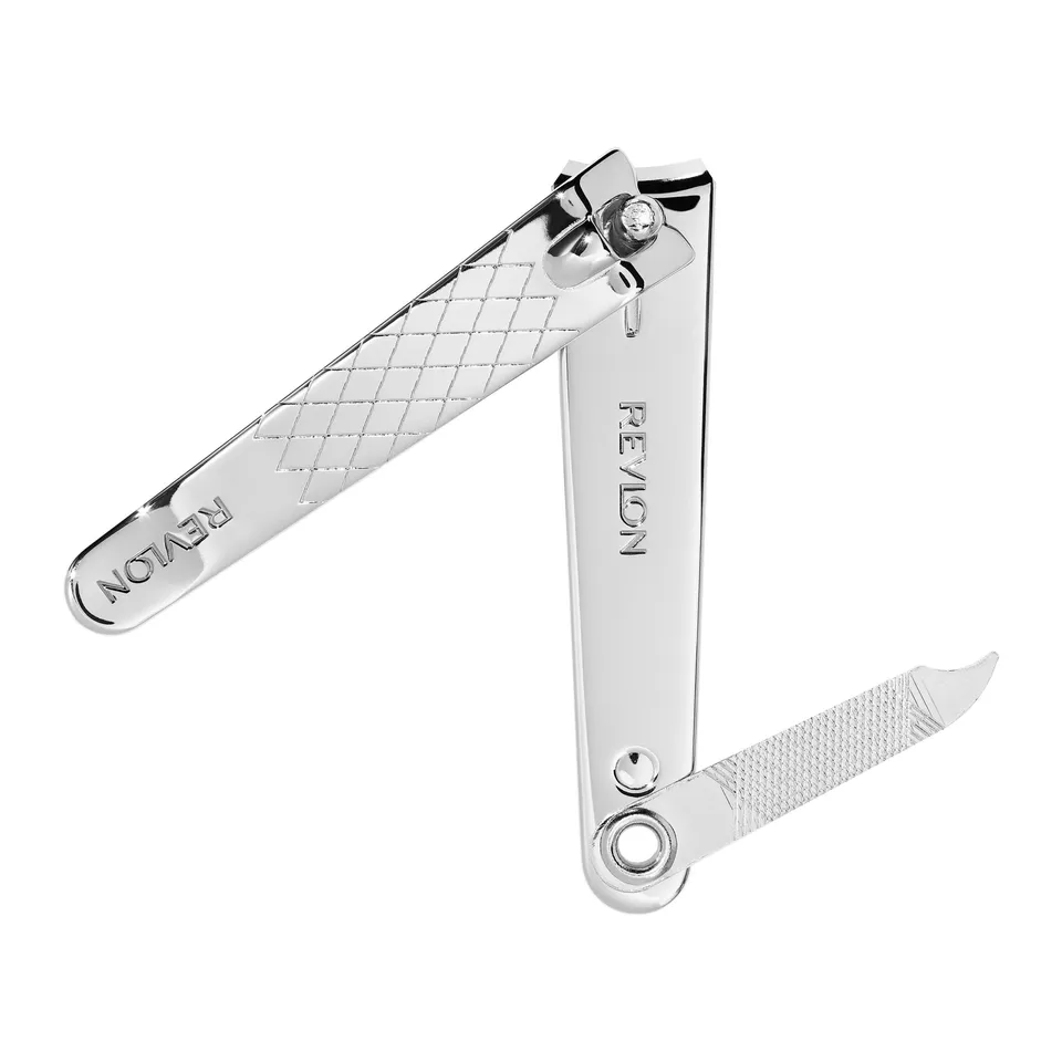 revlon-nail-clipper-corta-as-de-acero-inoxidable-con-lima-plegable-y-mango-ergon image 1