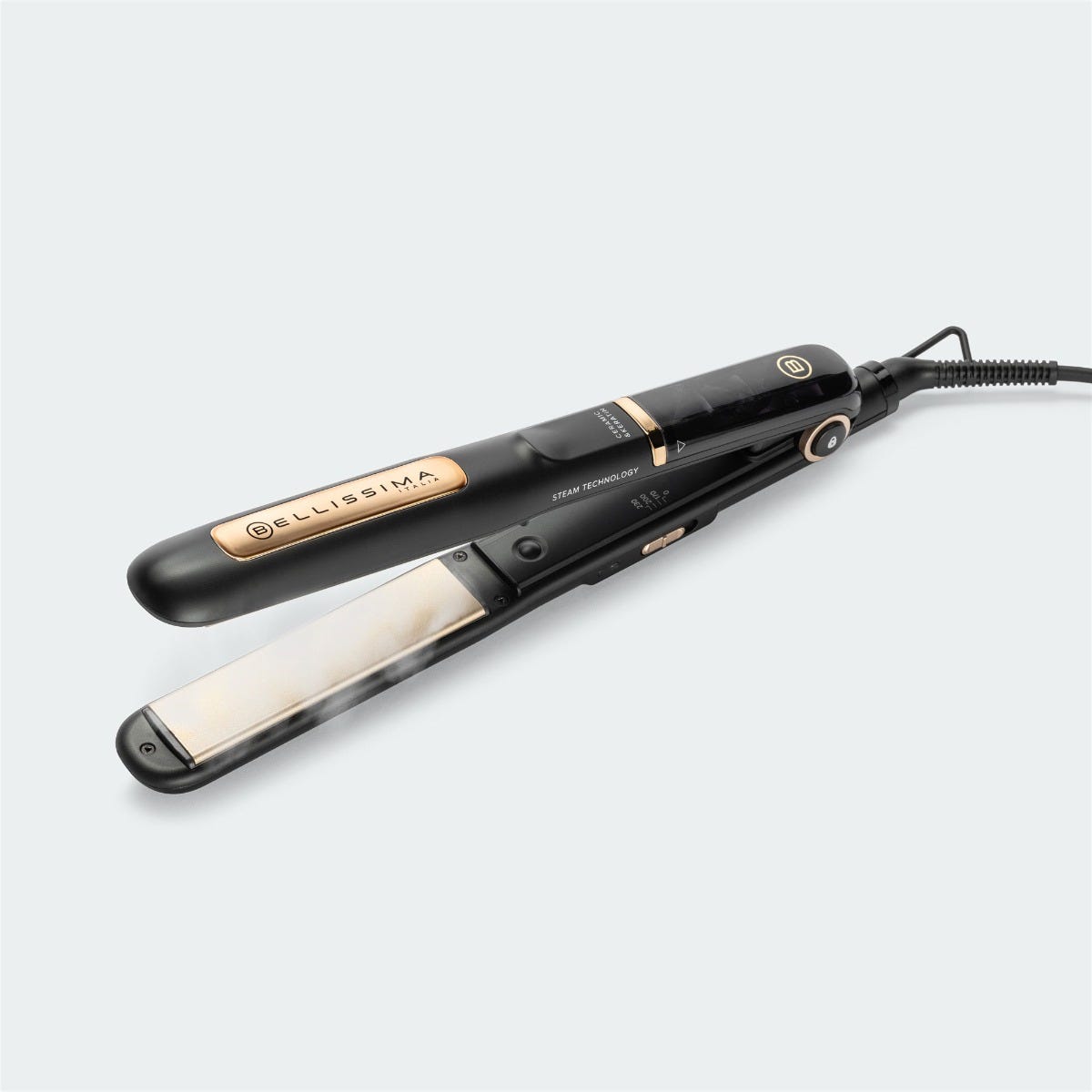 bellissima-steam-ceramic-keratin-plancha-de-pelo-de-vapor-profesional-con-revest image 1