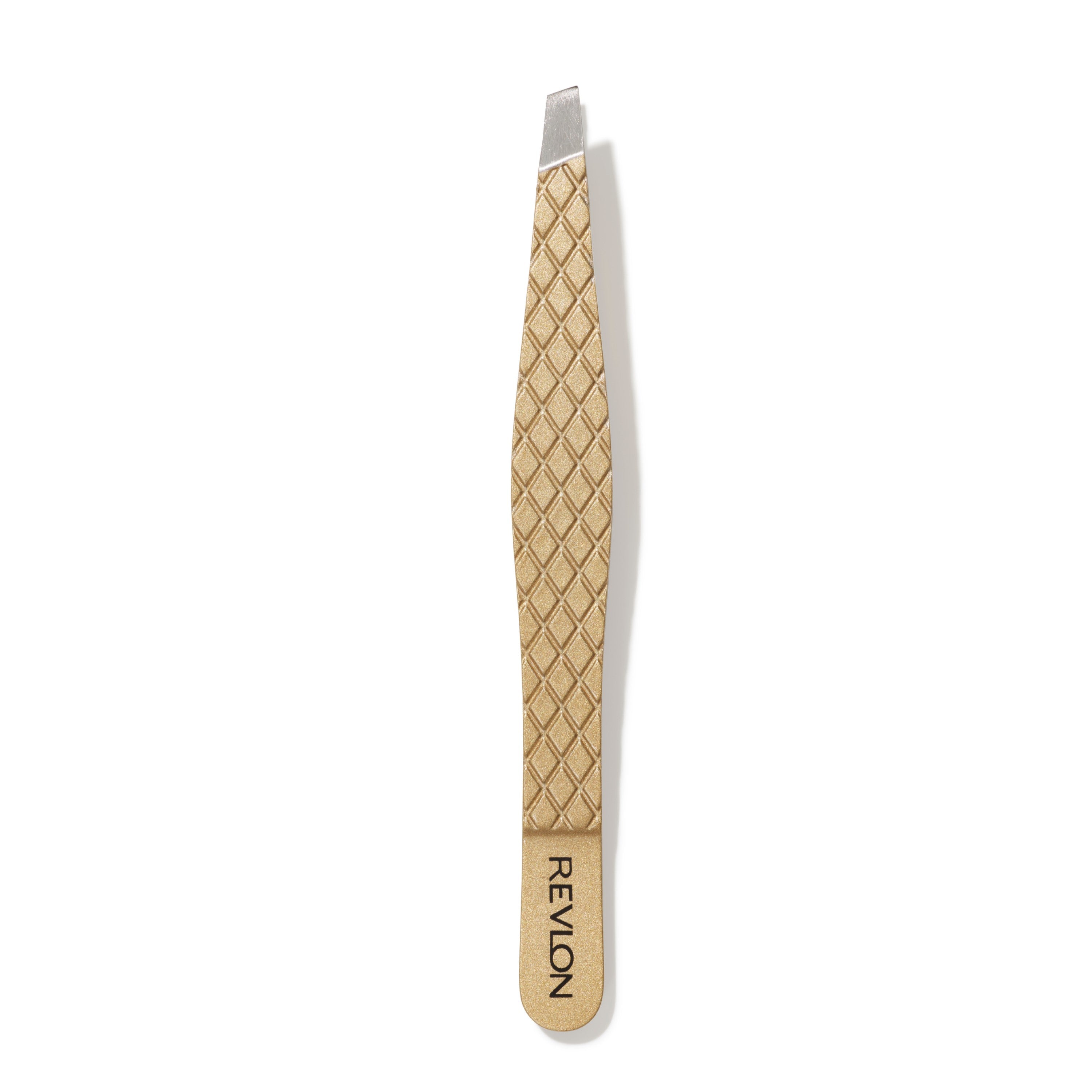 revlon-gold-series-slant-tweezer-pinzas-de-cejas-inclinadas-de-precisi-n-con-rec image 1
